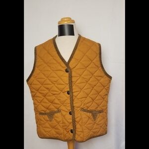 Quilted John Partridge Women's Vest Gold/ Brown Size Small